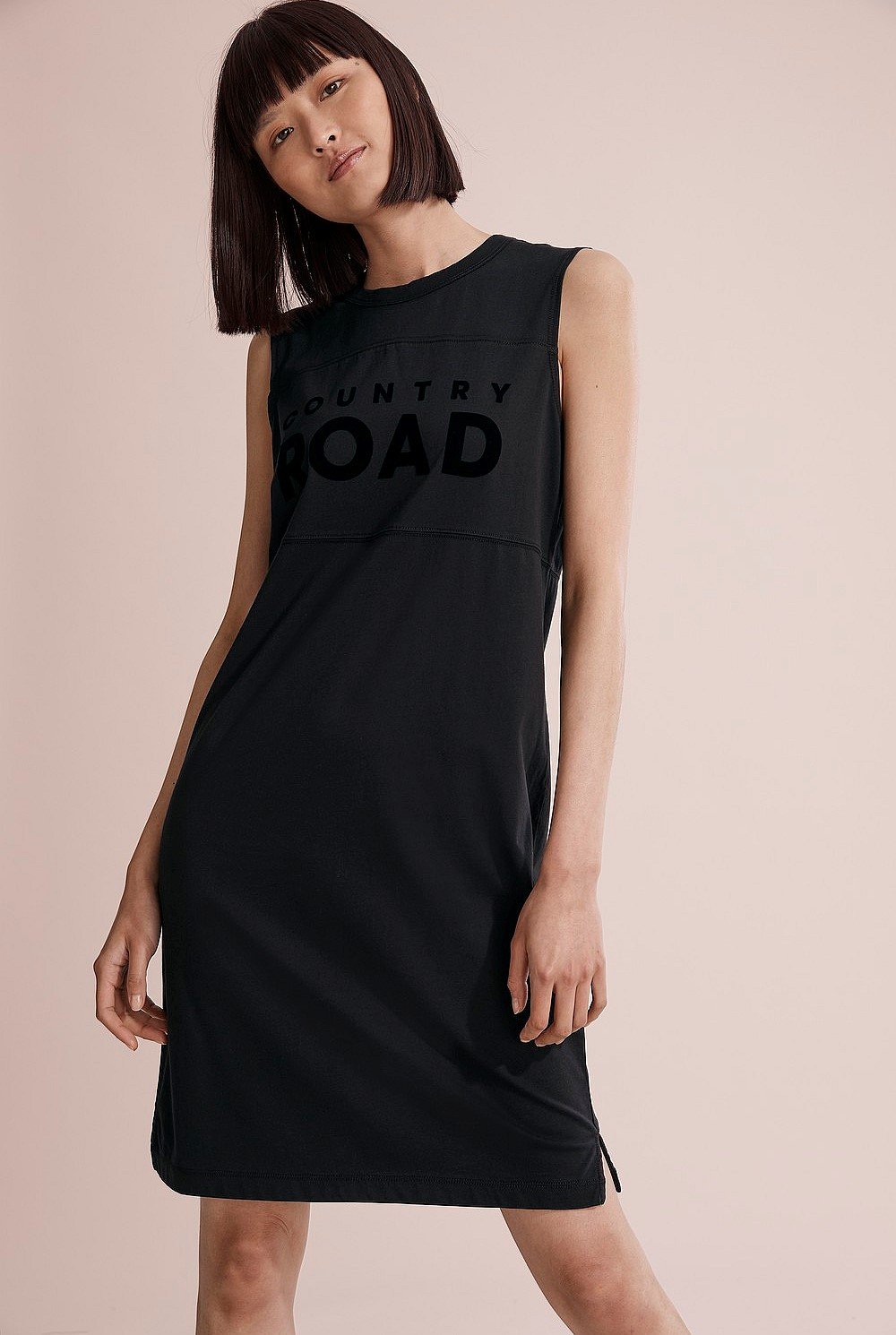 Verified Australian Cotton Modern Logo Tank Dress