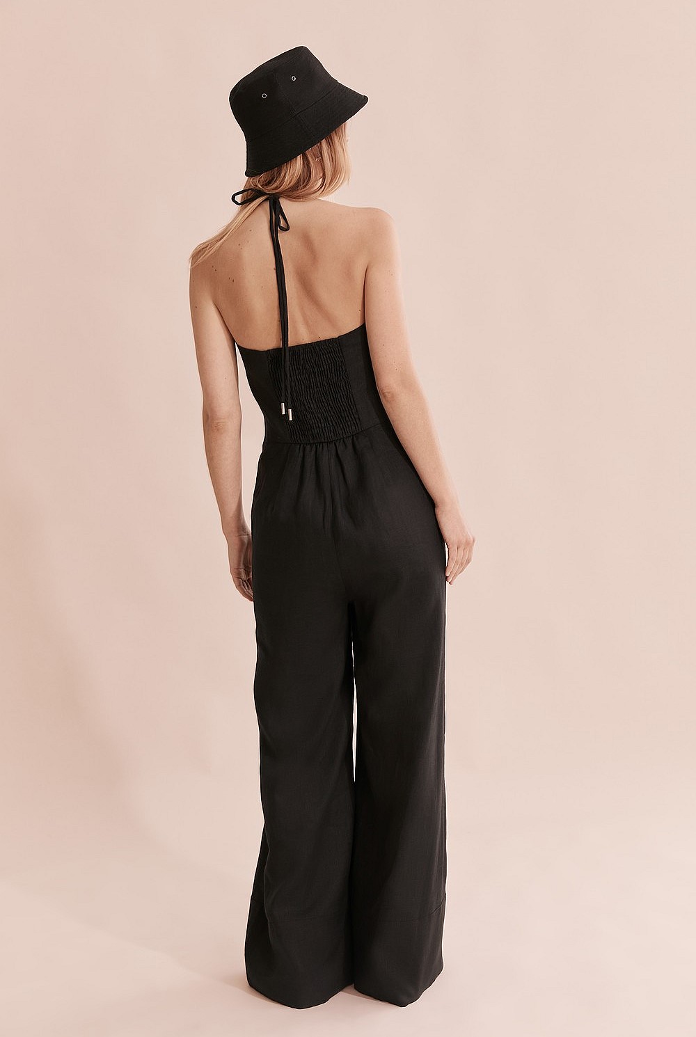 Organically Grown Linen Halter Jumpsuit
