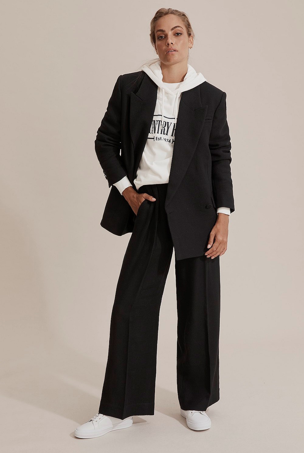 Wool Wide Leg Pant