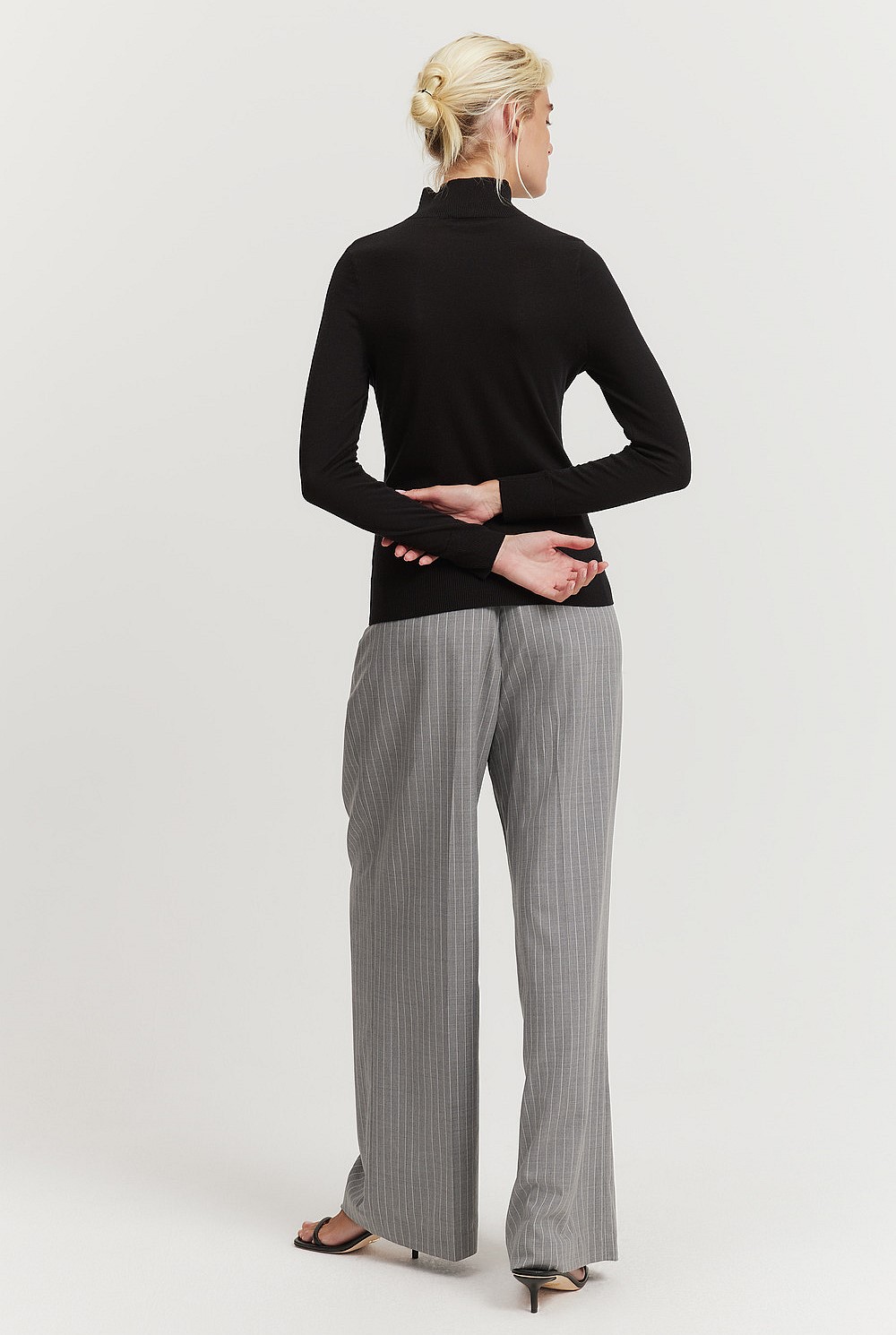 Merino Wool Silk Long Sleeve Knit
