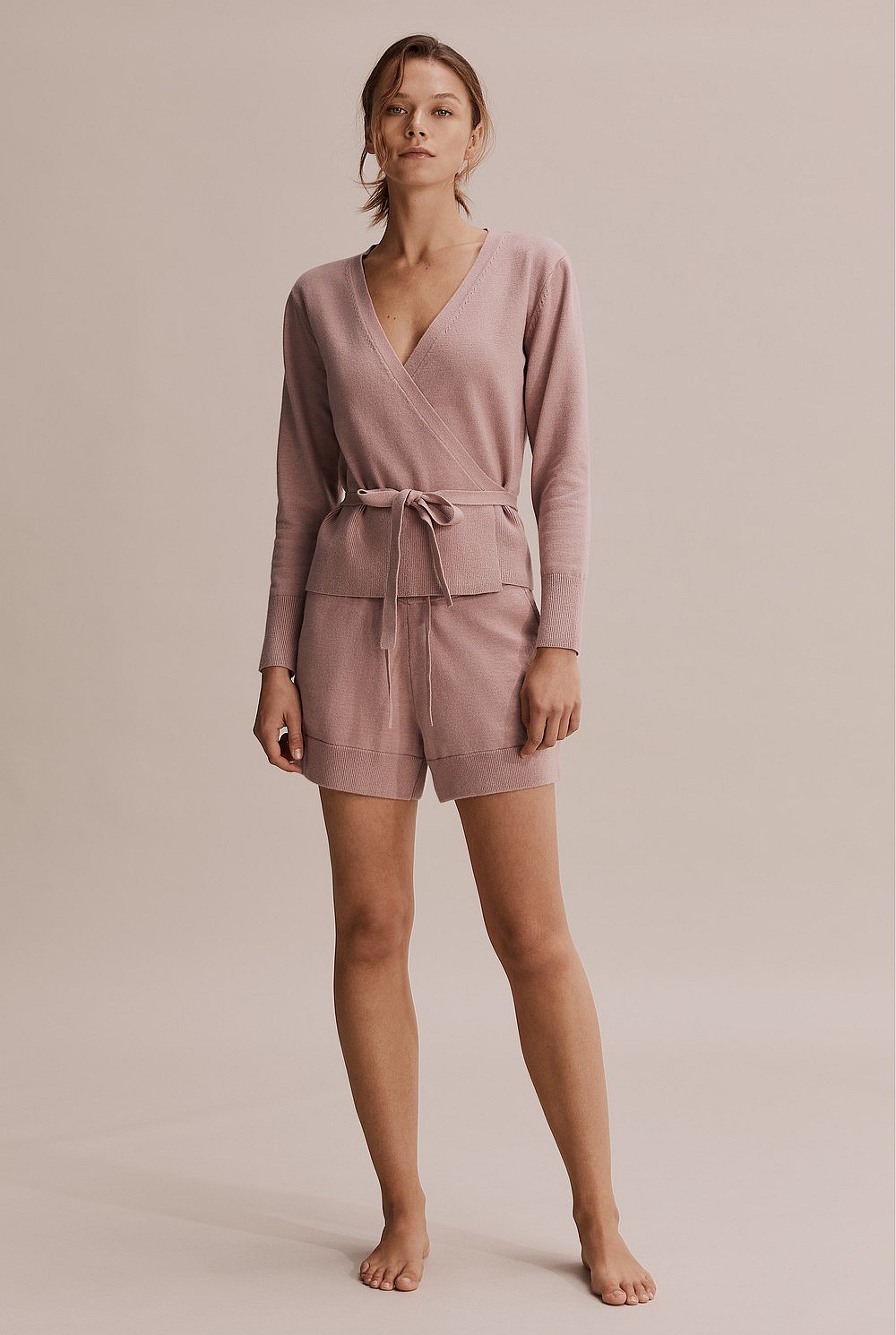 Knit Lounge Wrap Top