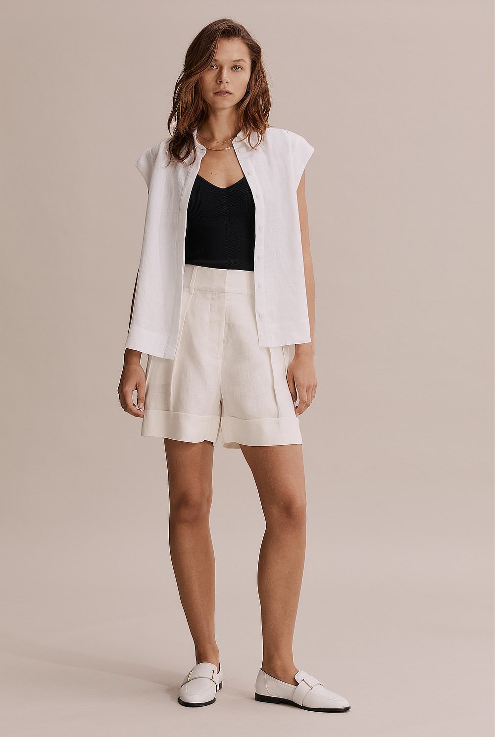 Pleat Detail Short