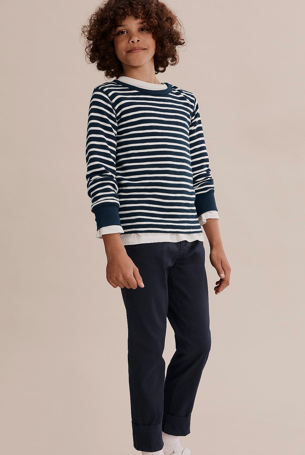 Cotton Slub Texture Crew T-Shirt