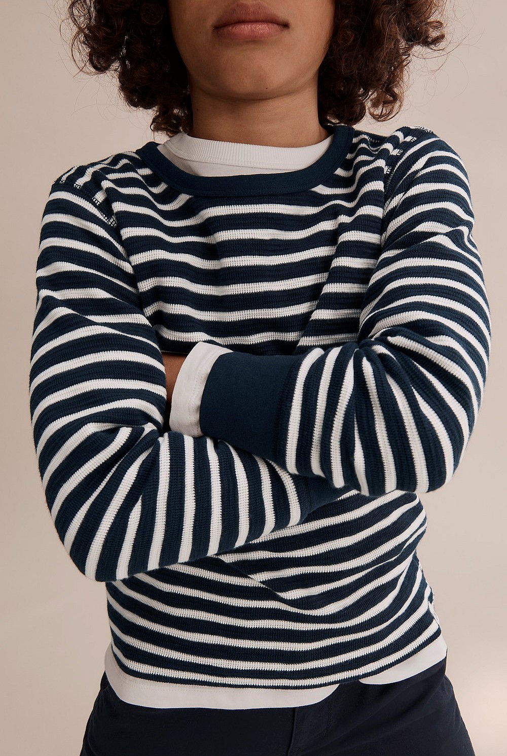 Cotton Slub Texture Crew T-Shirt
