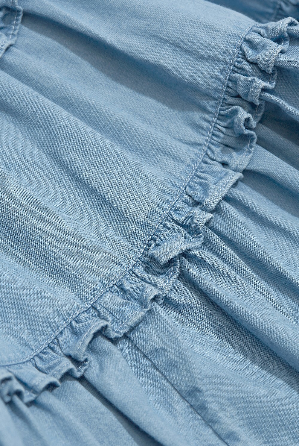 Chambray Tier Skirt