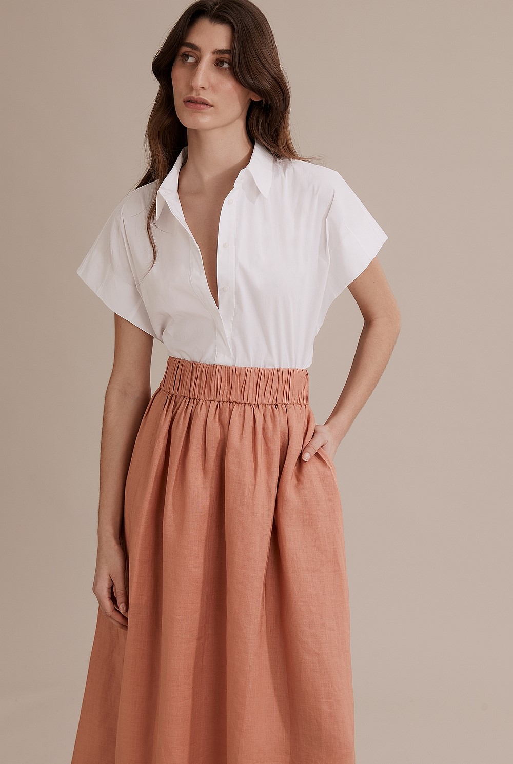 Waistband Detail Skirt