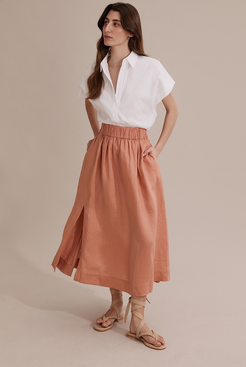 Waistband Detail Skirt