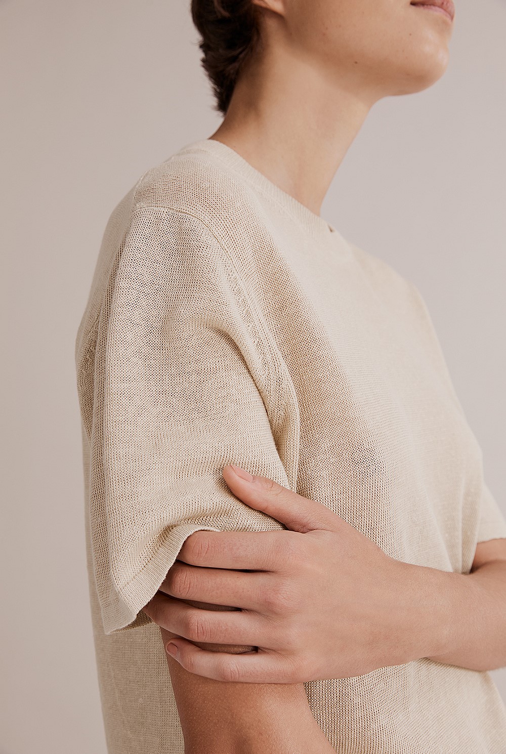 Linen Knit T-Shirt