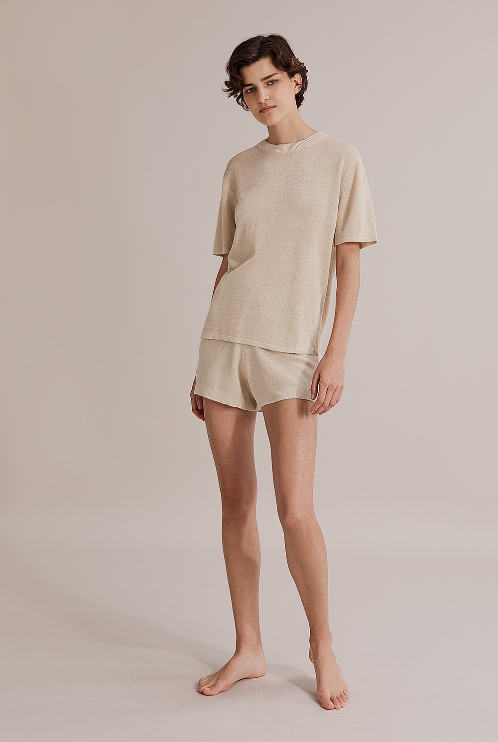 Linen Knit T-Shirt
