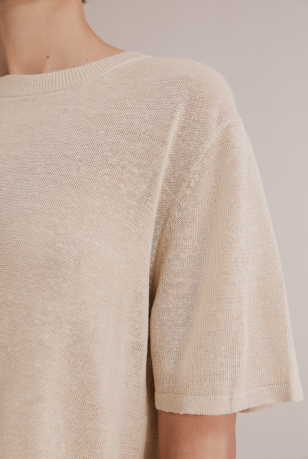 Linen Knit T-Shirt