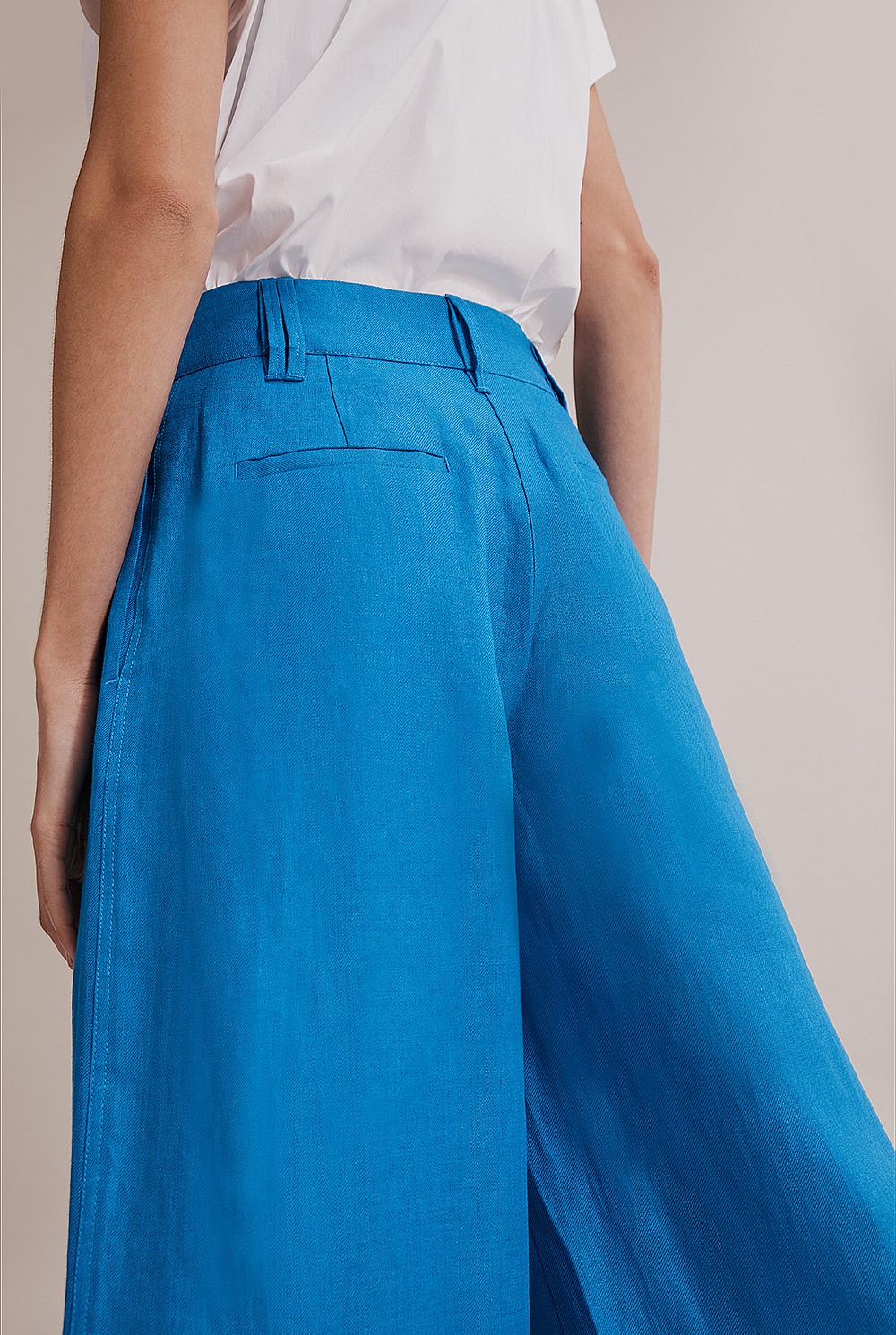 Organically Grown French Linen Wide Leg Pant