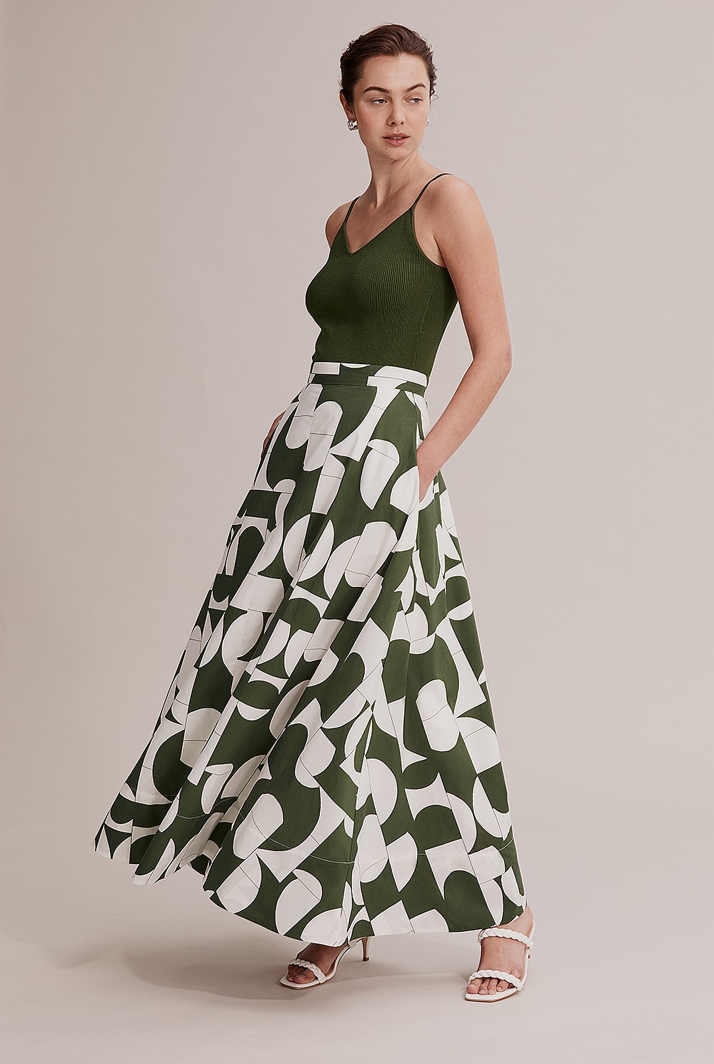Printed Maxi Skirt
