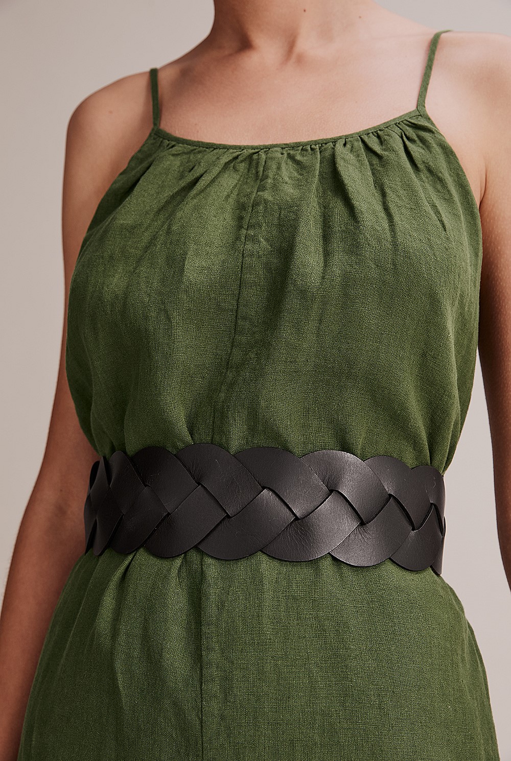 Wide Braided Belt