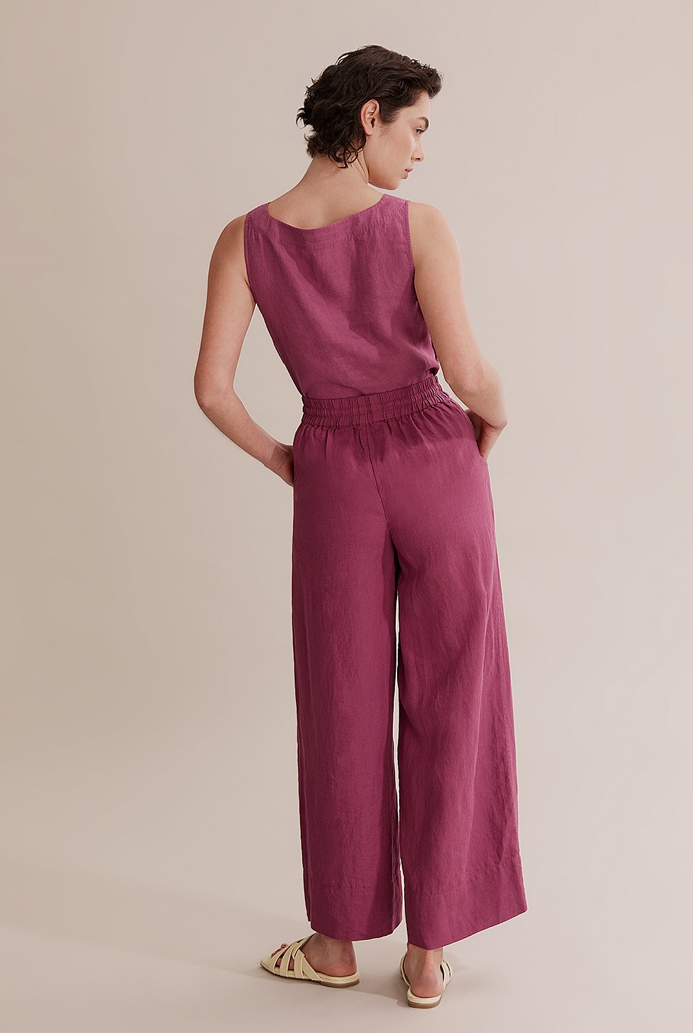 Organically Grown Linen Palazzo Pant