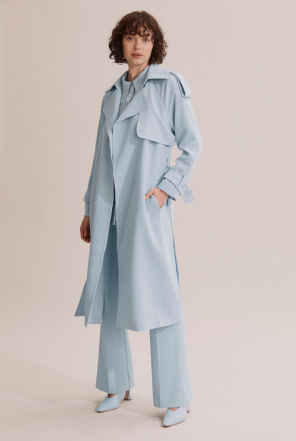 Longline Crepe Shirt
