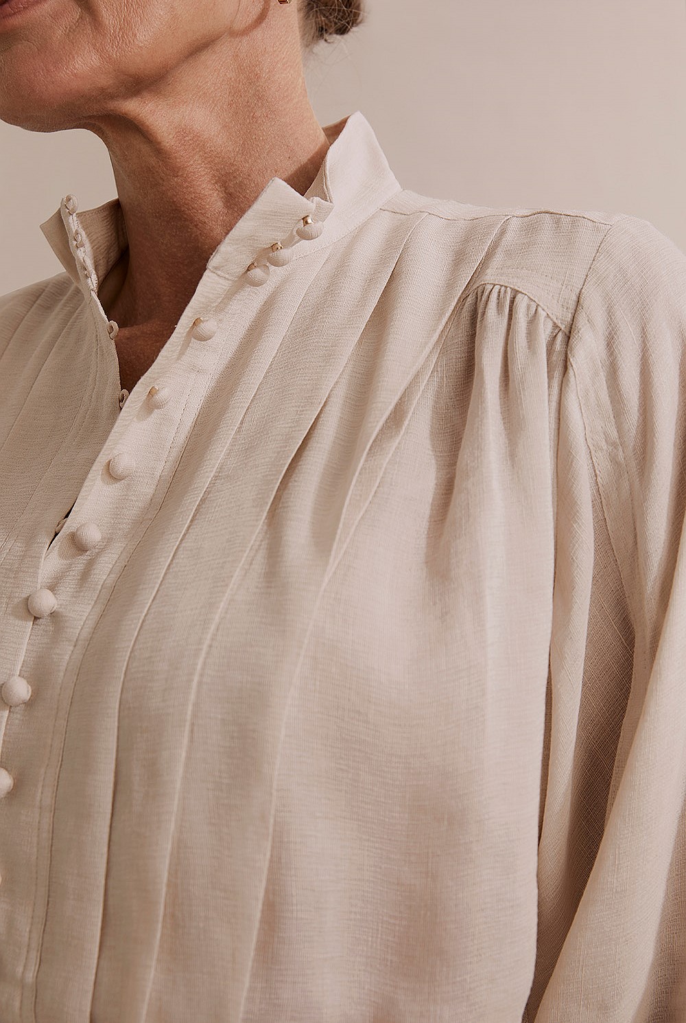 Bib Detail Blouse