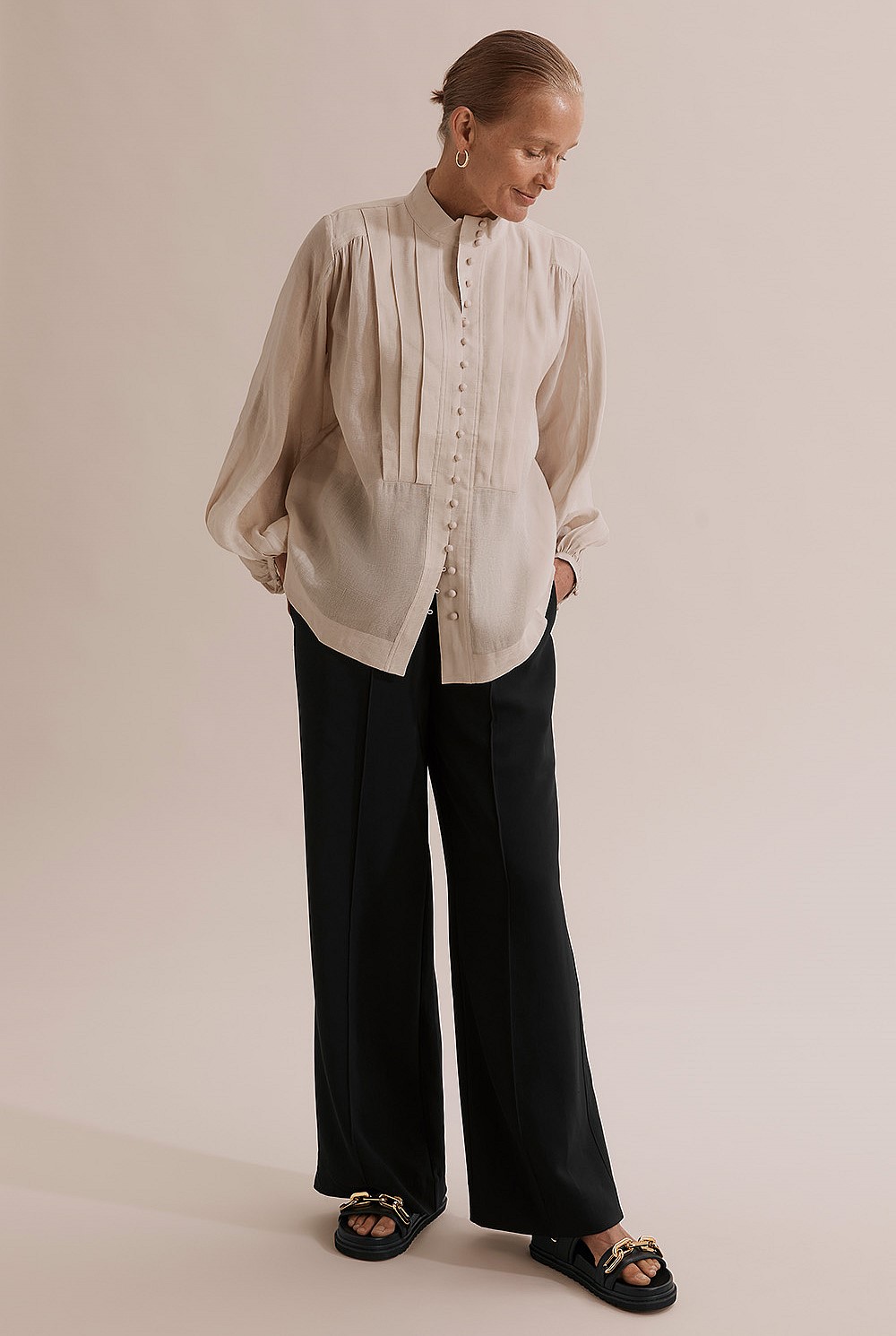 Bib Detail Blouse