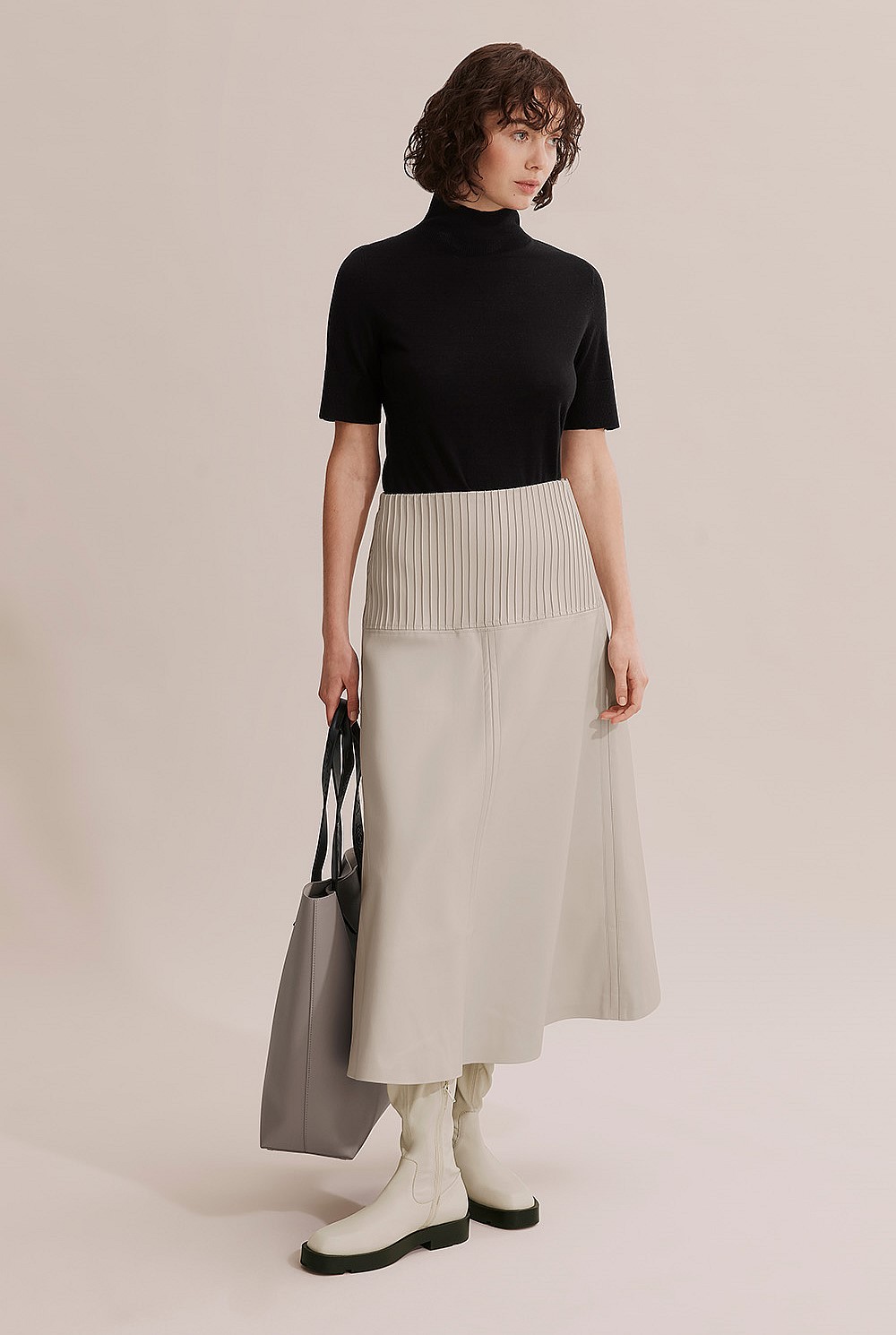 Panelled A-Line Skirt