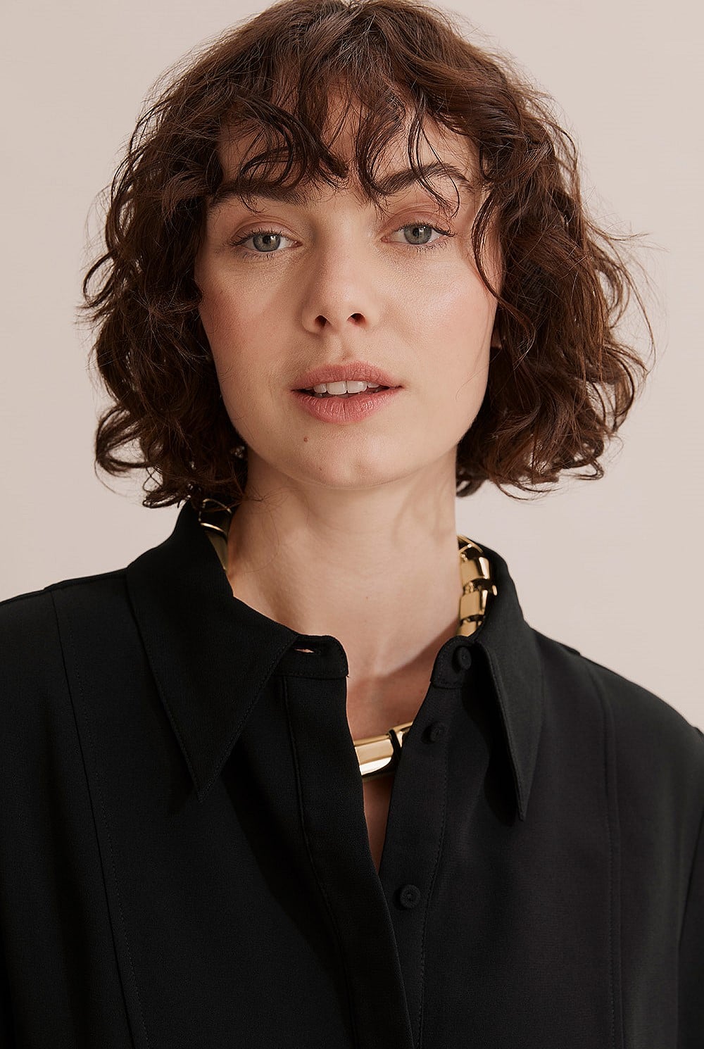 Longline Crepe Shirt