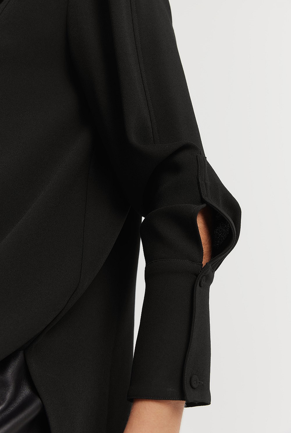 Longline Crepe Shirt