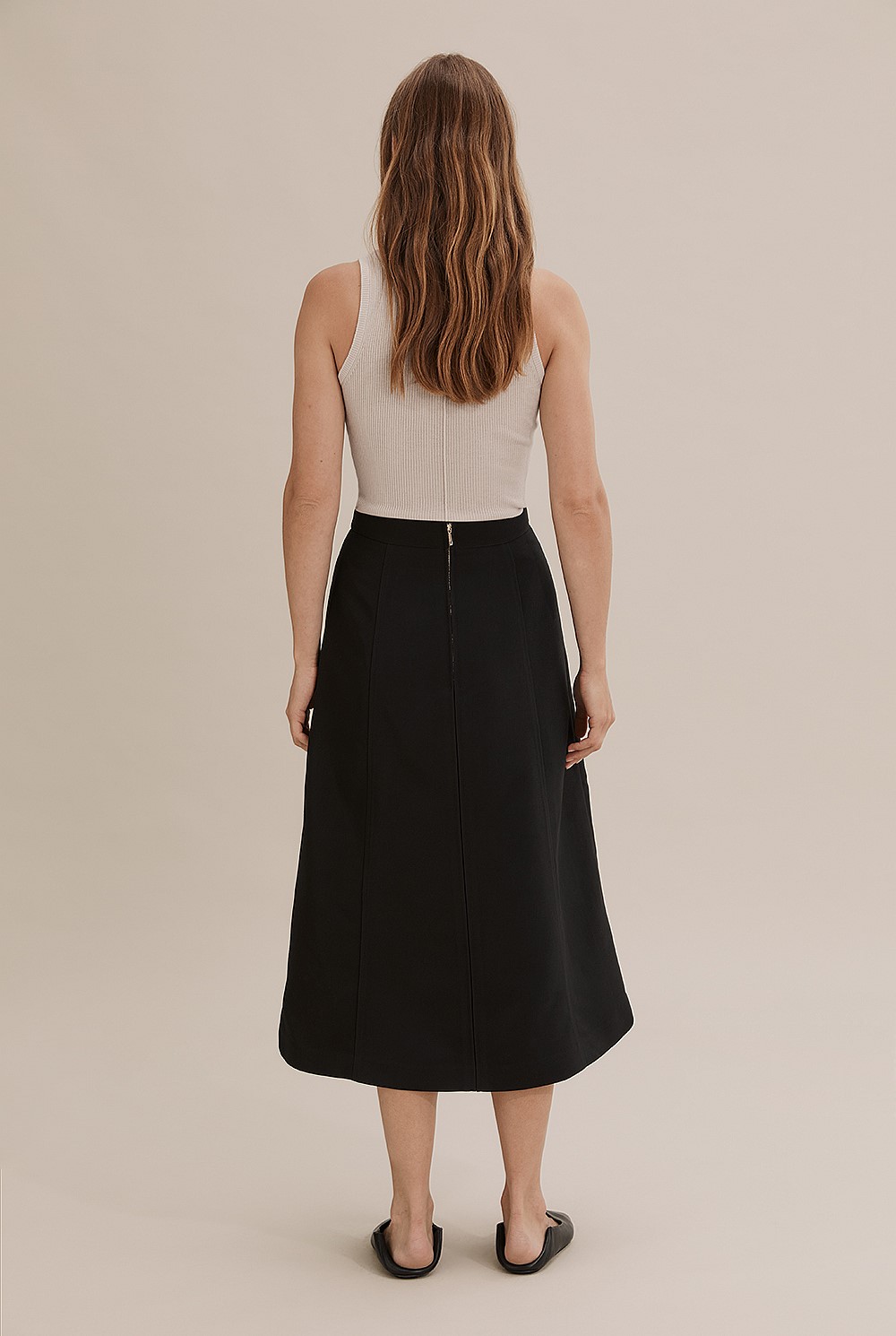 Structured Midi Skirt