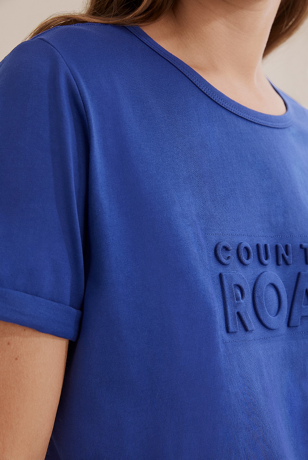 Cotton Modern Embossed T-Shirt