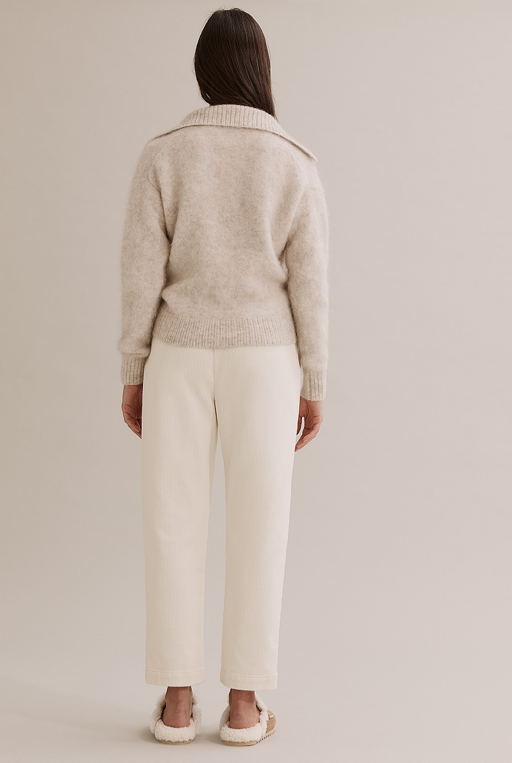 Collared Fluffy Knit