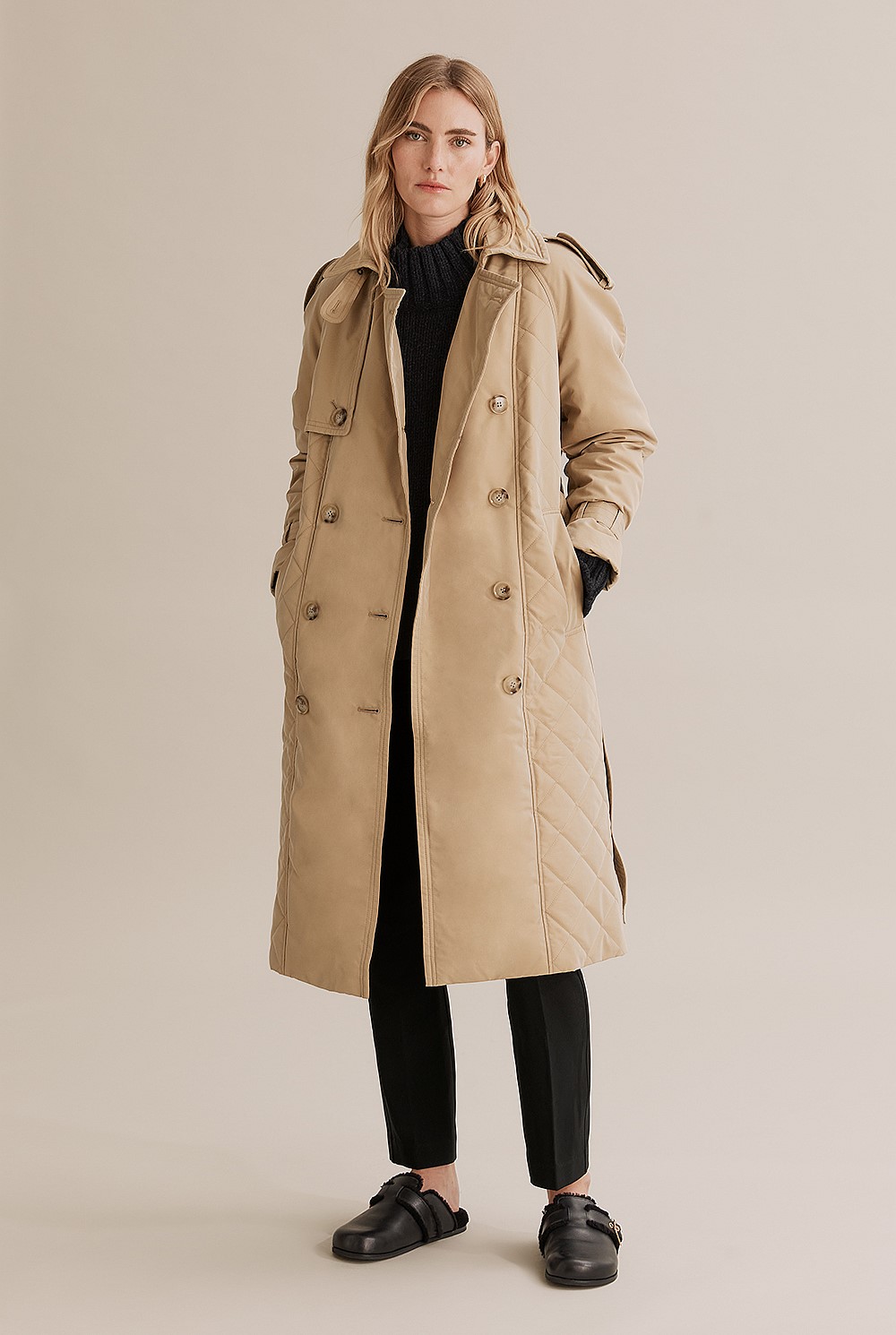 Quilted Puffer Trench