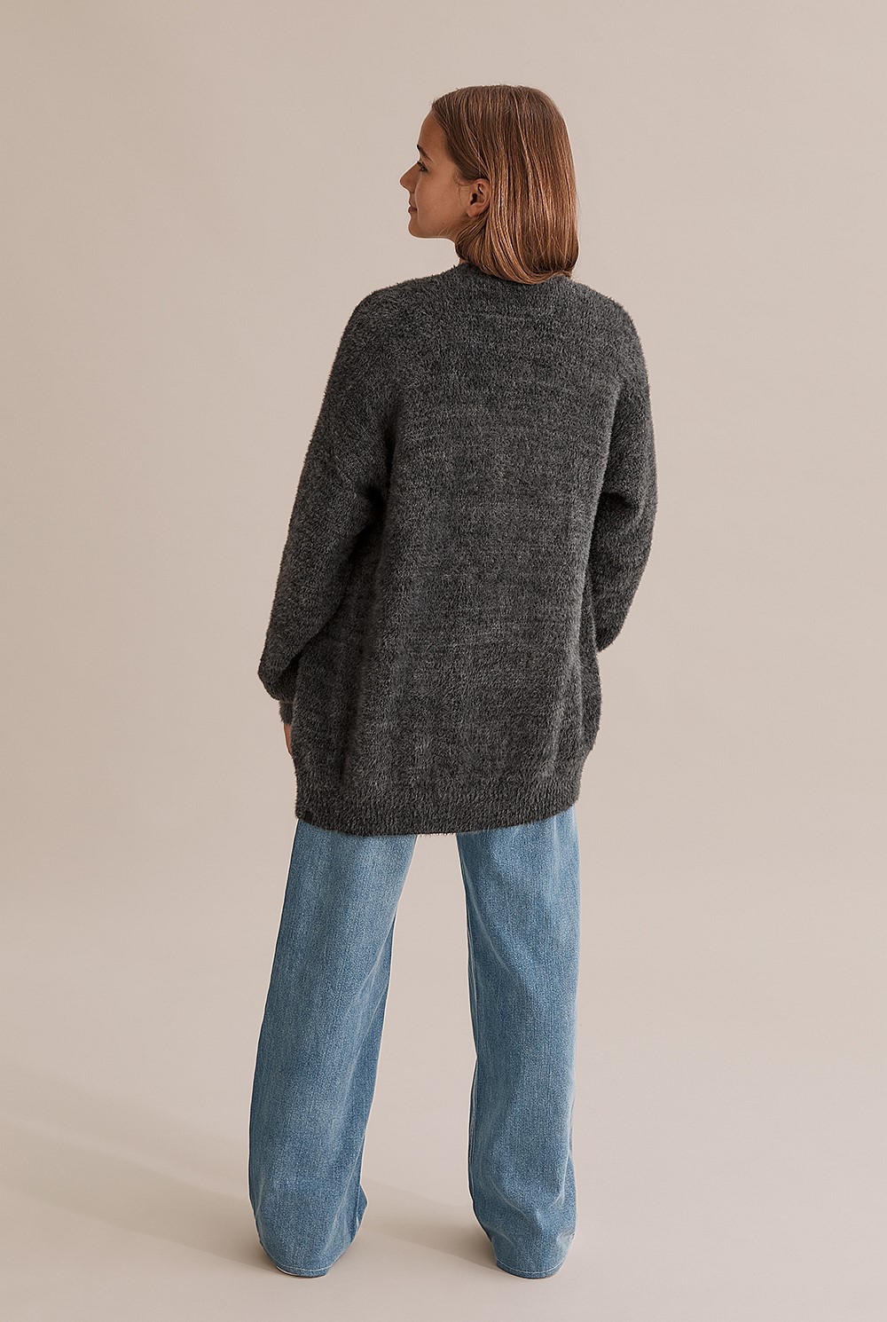 Teen Fluffy Ombre Cardigan