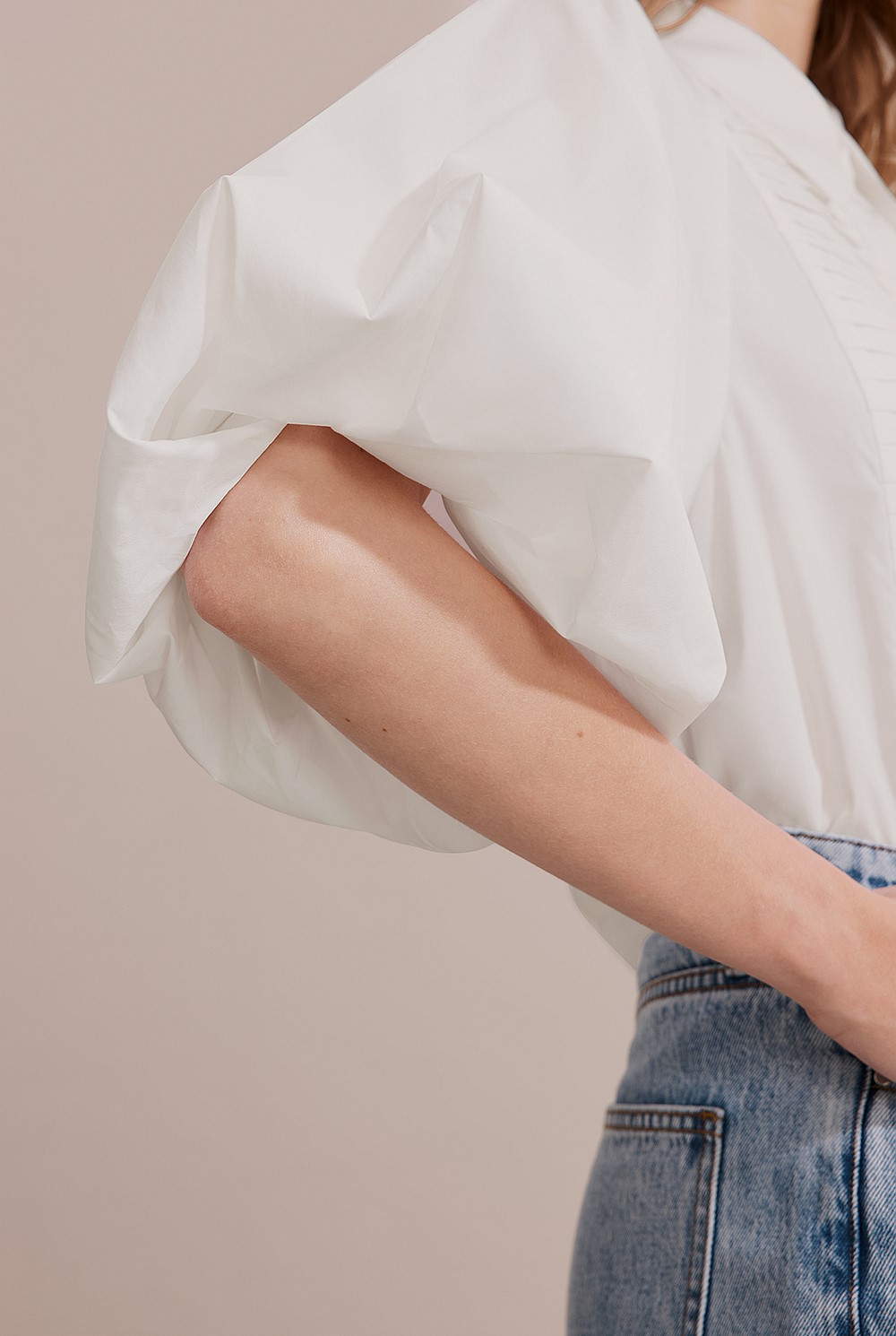 Poplin Blouson Blouse