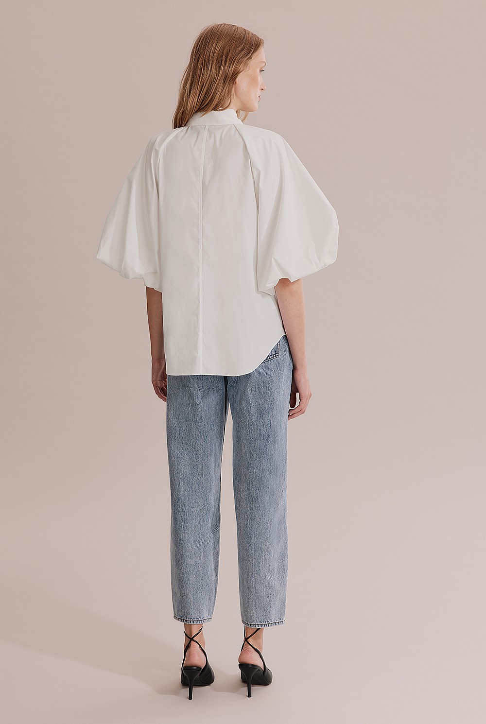 Poplin Blouson Blouse