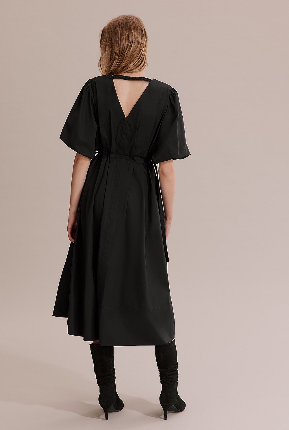 Gathered Detail Midi Dress