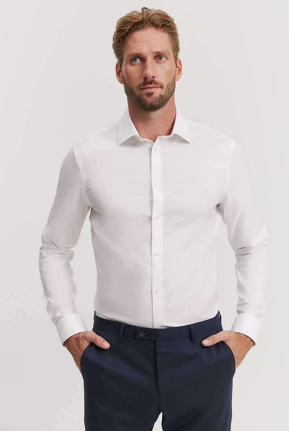 Slim Fit Textured Travel Shirt