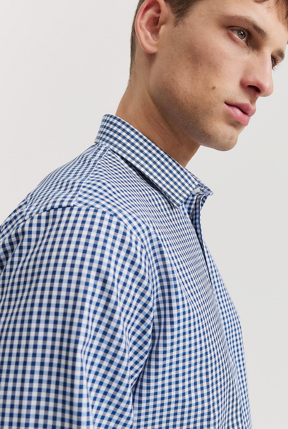 Regular Fit Gingham Travel Shirt