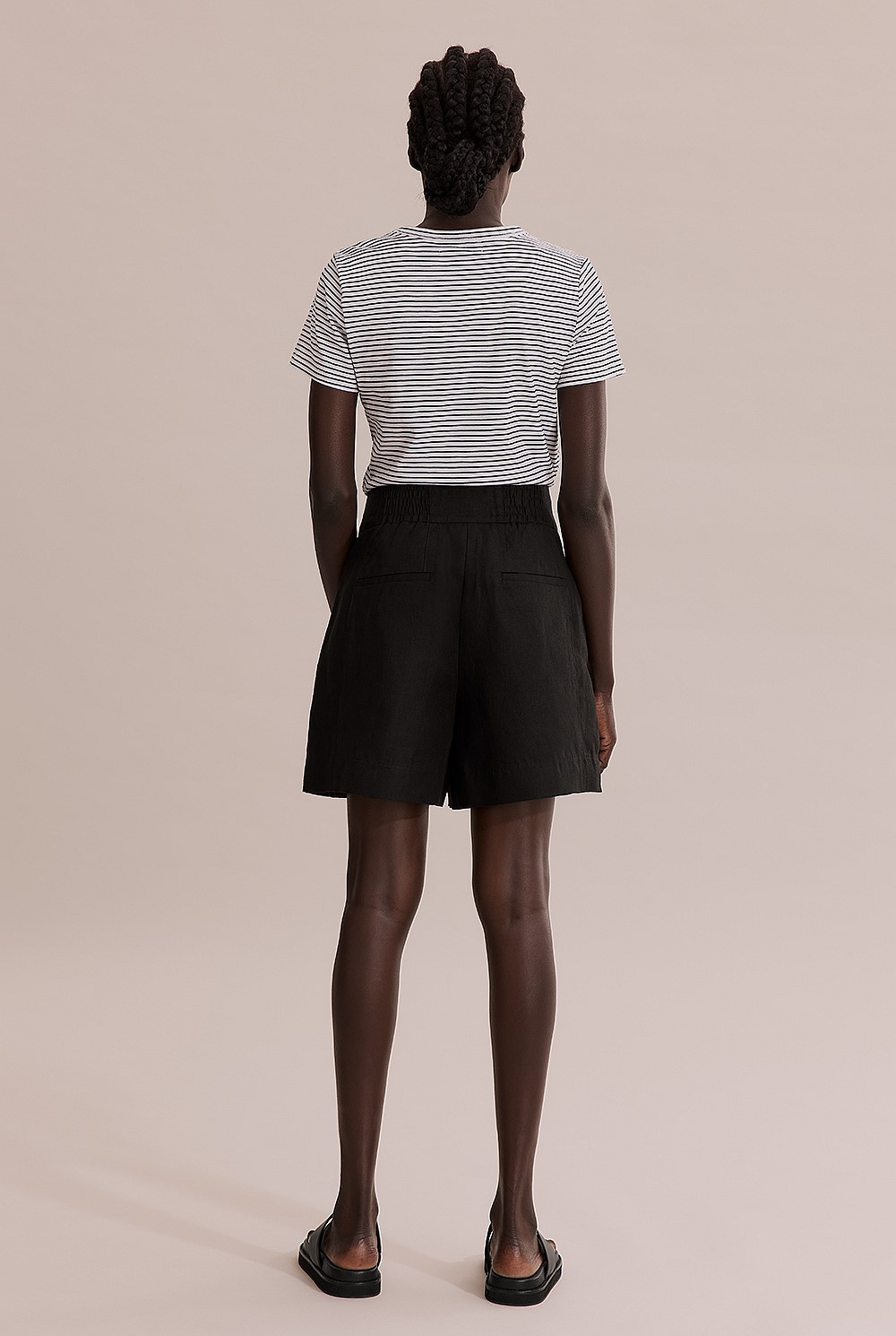 Linen Wide Leg Short