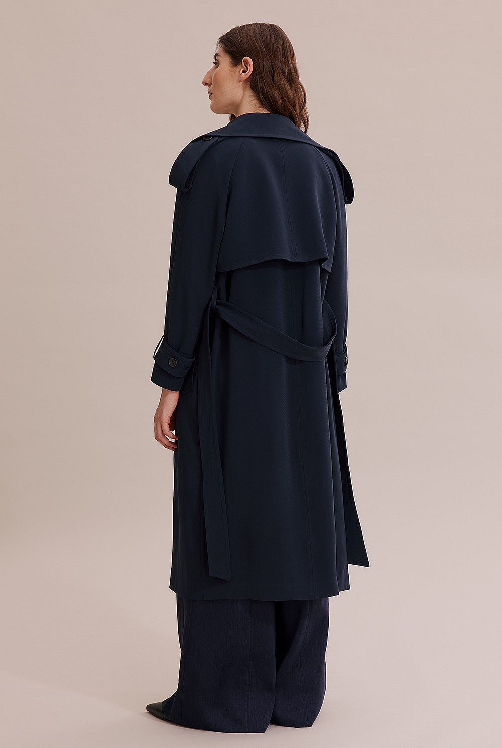 Button Detail Trench Coat