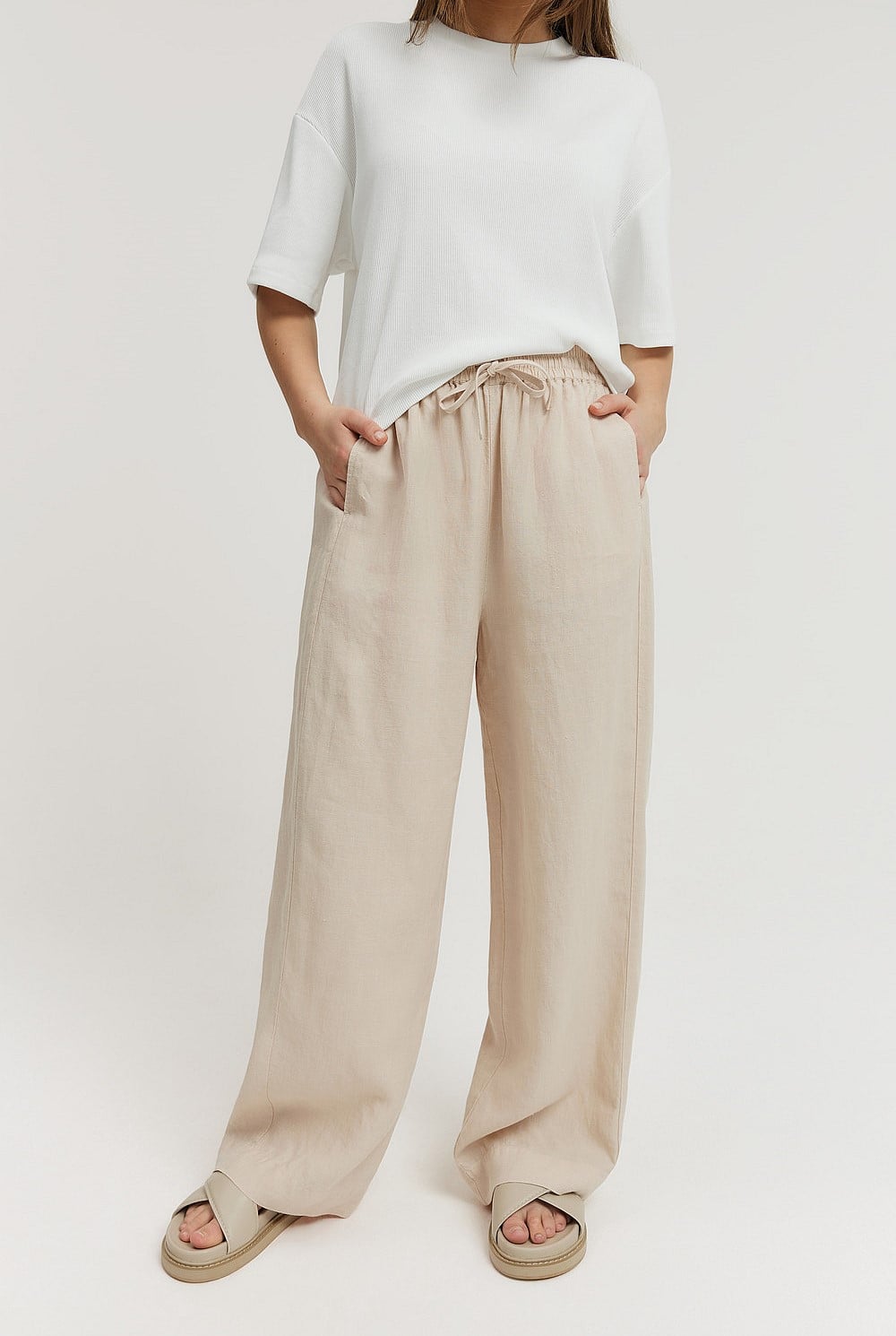 Teen Pull-On Linen Pant