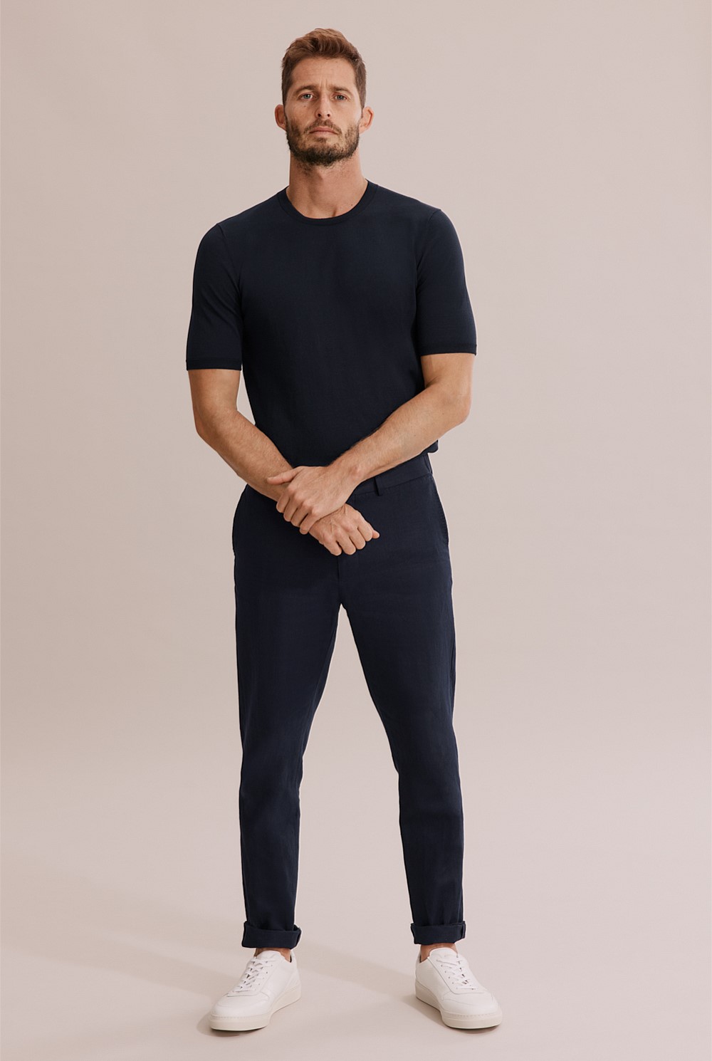 Cotton Tipped Knit T-Shirt