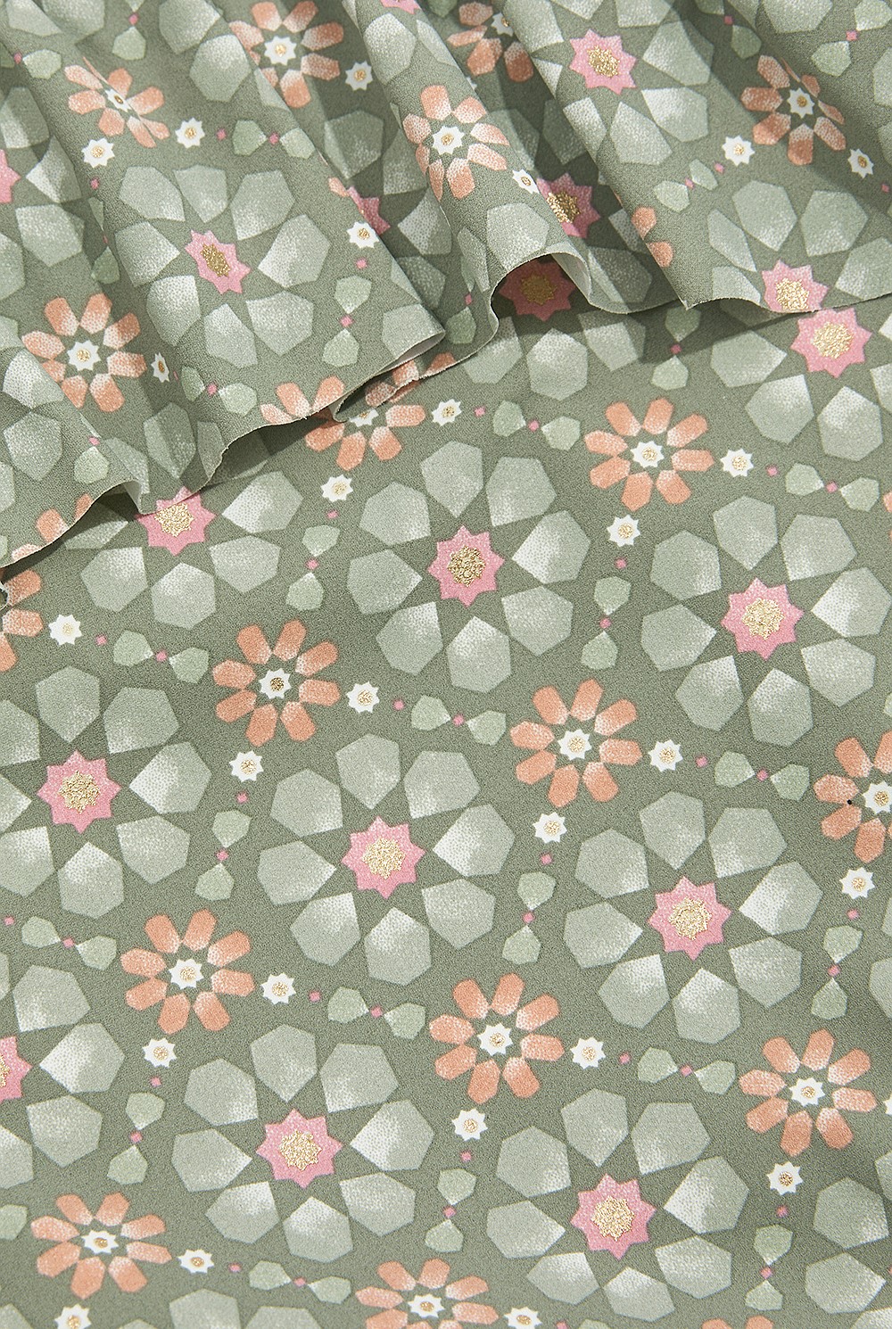 Nylon Mosaic Frill Bather