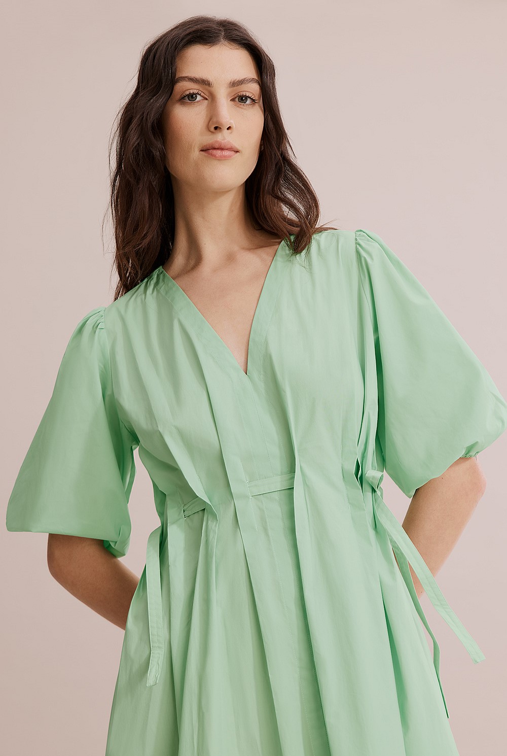 Gathered Detail Midi Dress