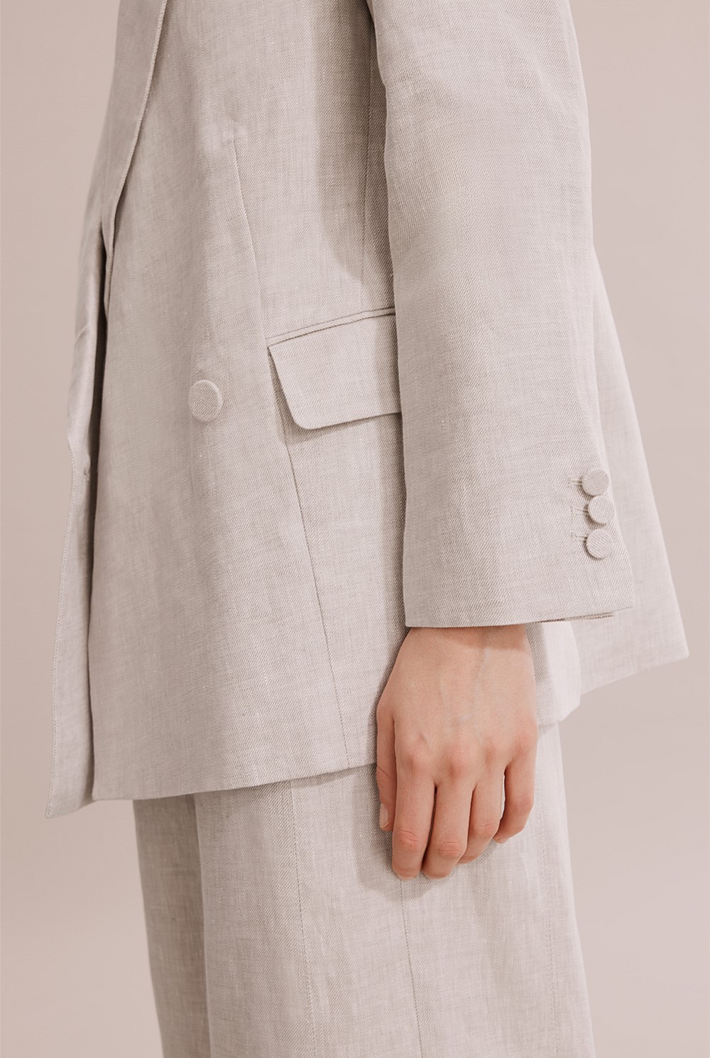 Linen Double Breasted Blazer