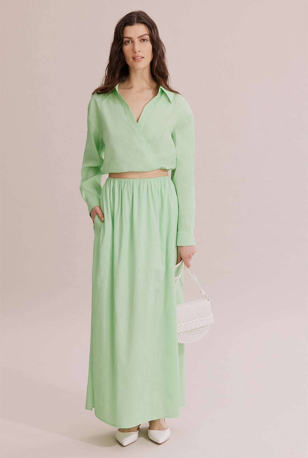 Cropped Wrap Shirt