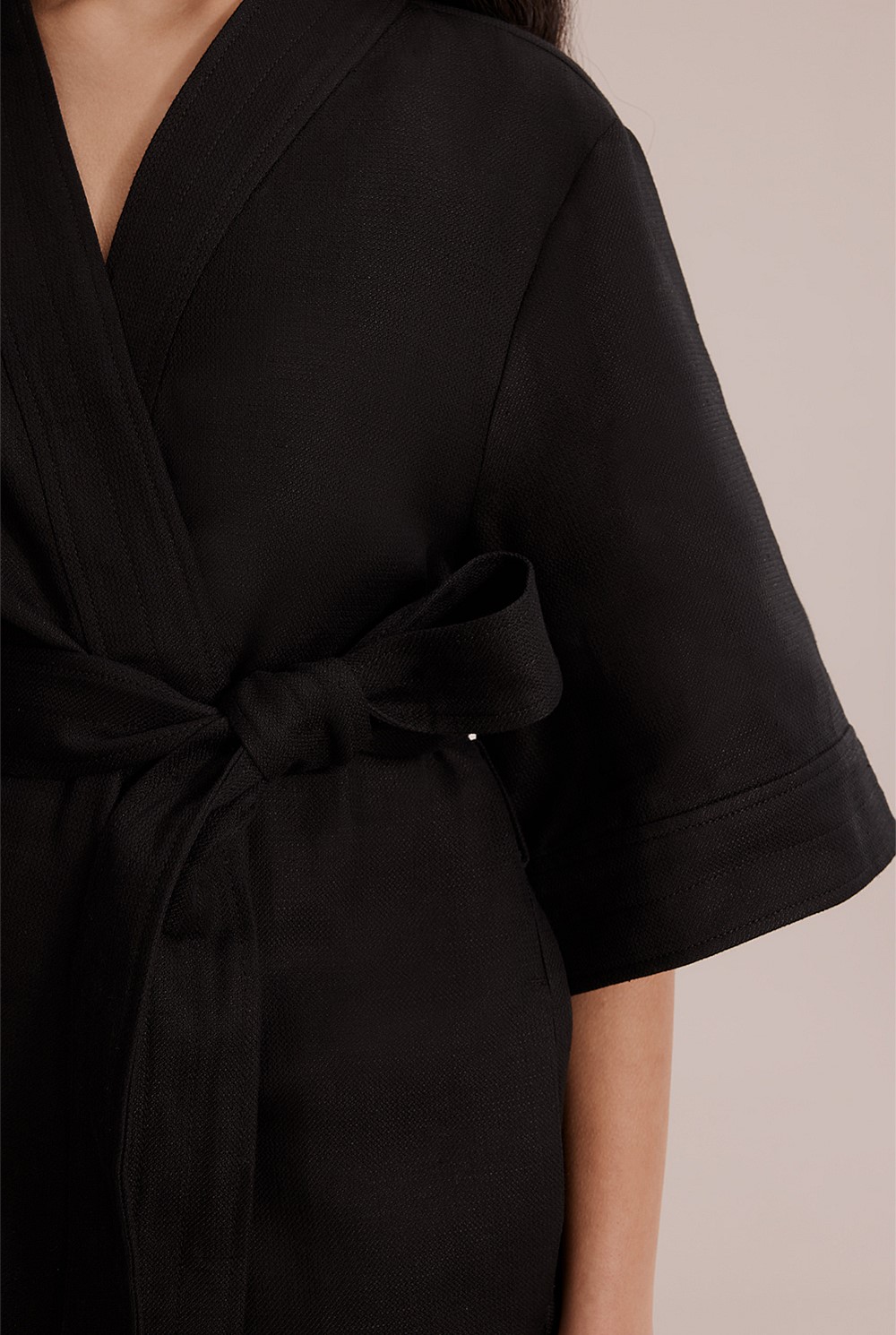 Textured Wrap Top