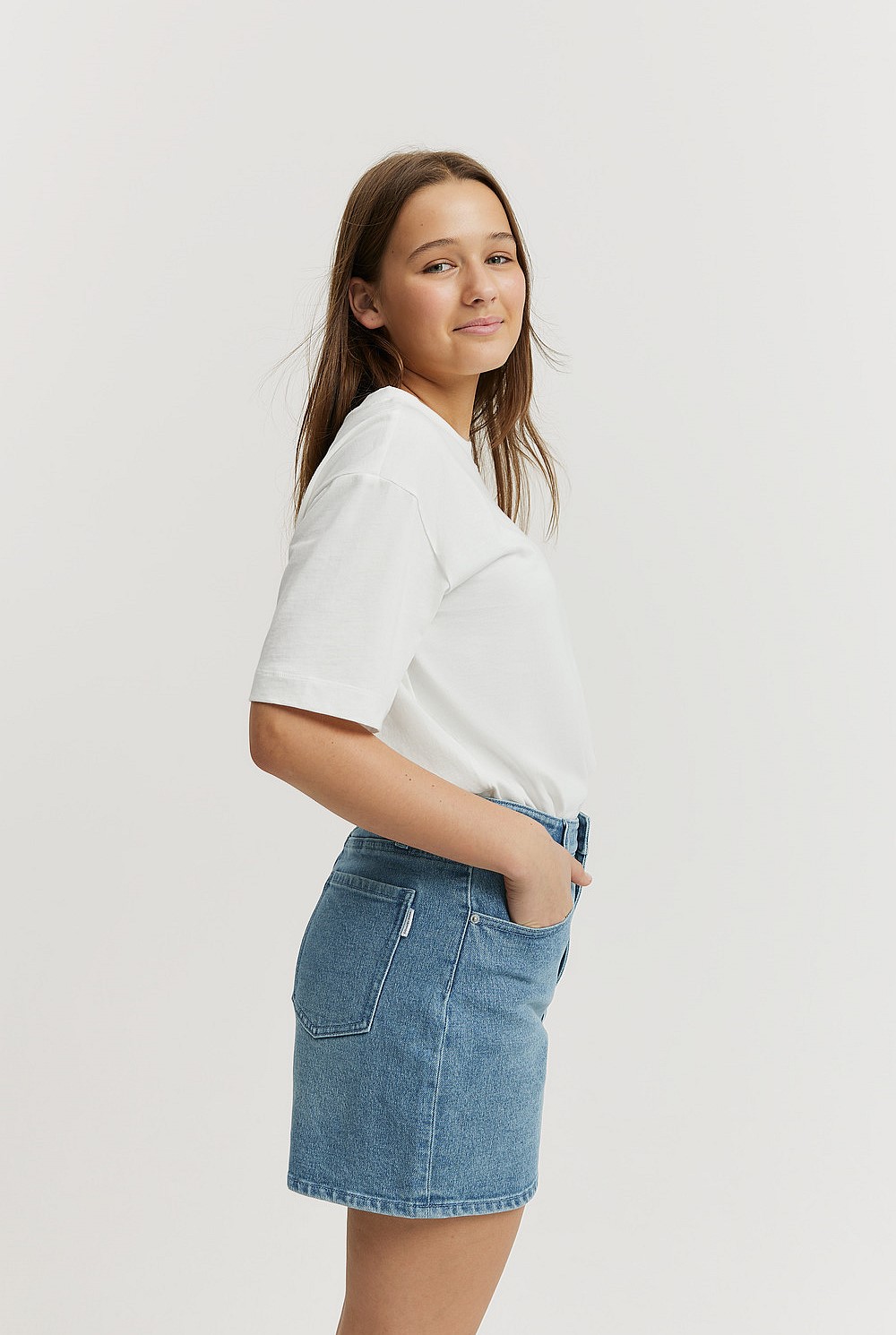 Teen Waisted Denim Short