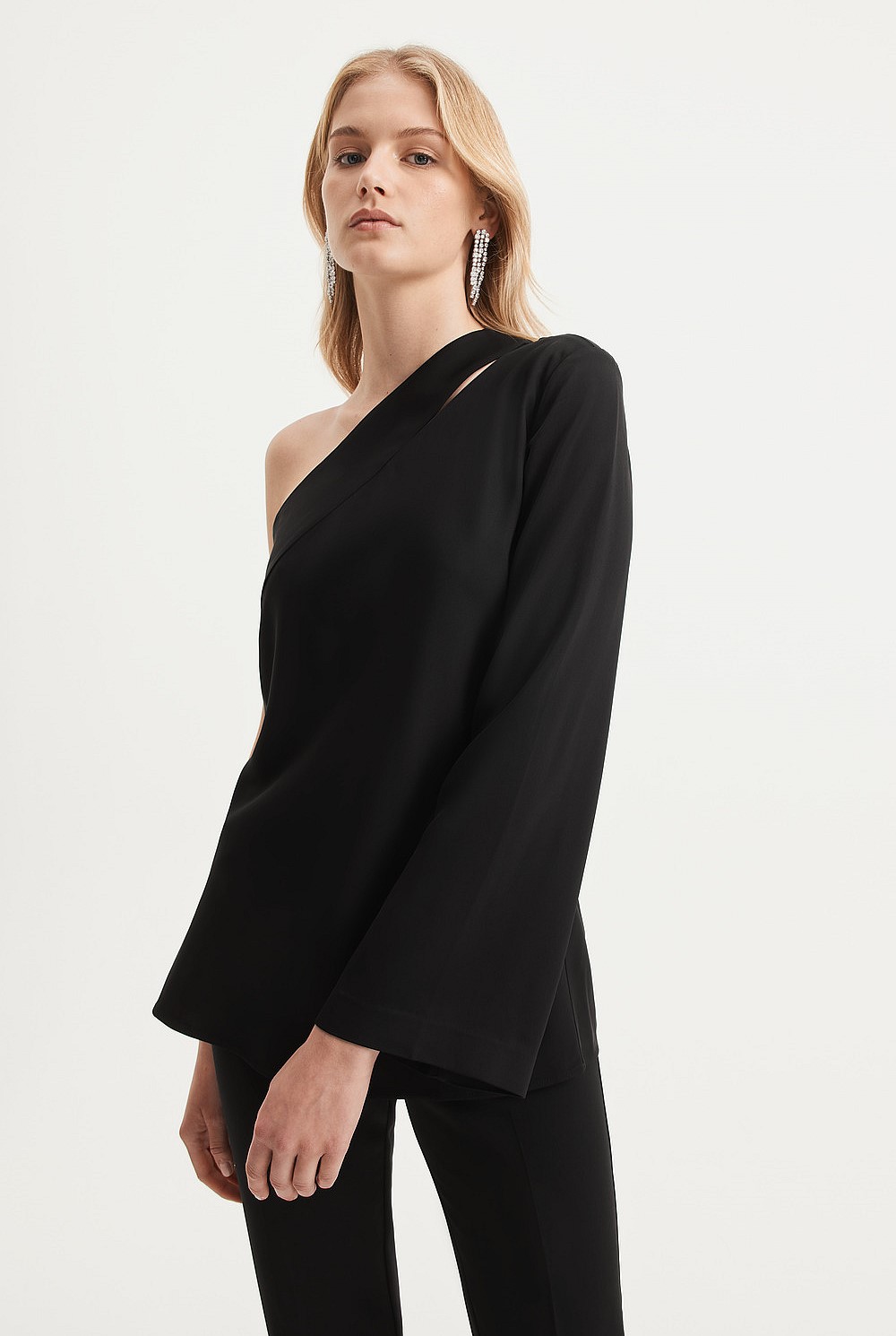 Draped Asymmetrical Blouse