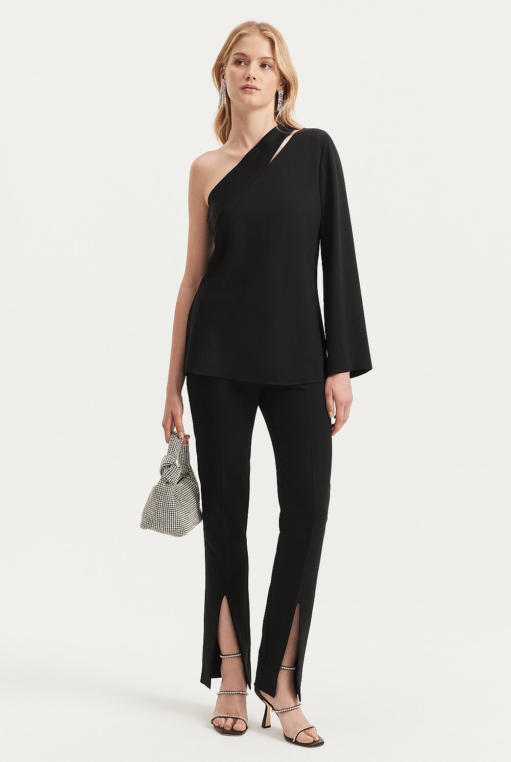 Draped Asymmetrical Blouse