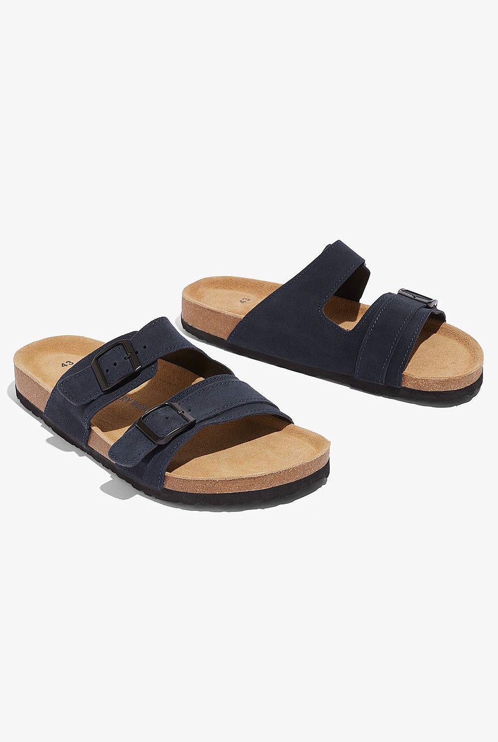Suede Cork Slide