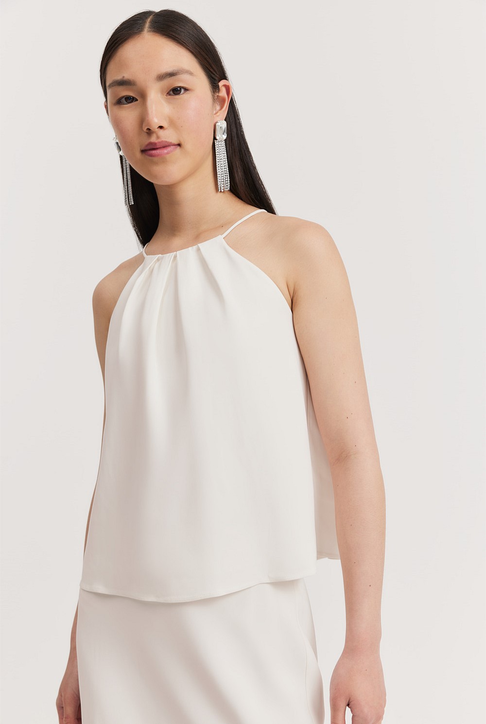 Tuck Detail Halter Top