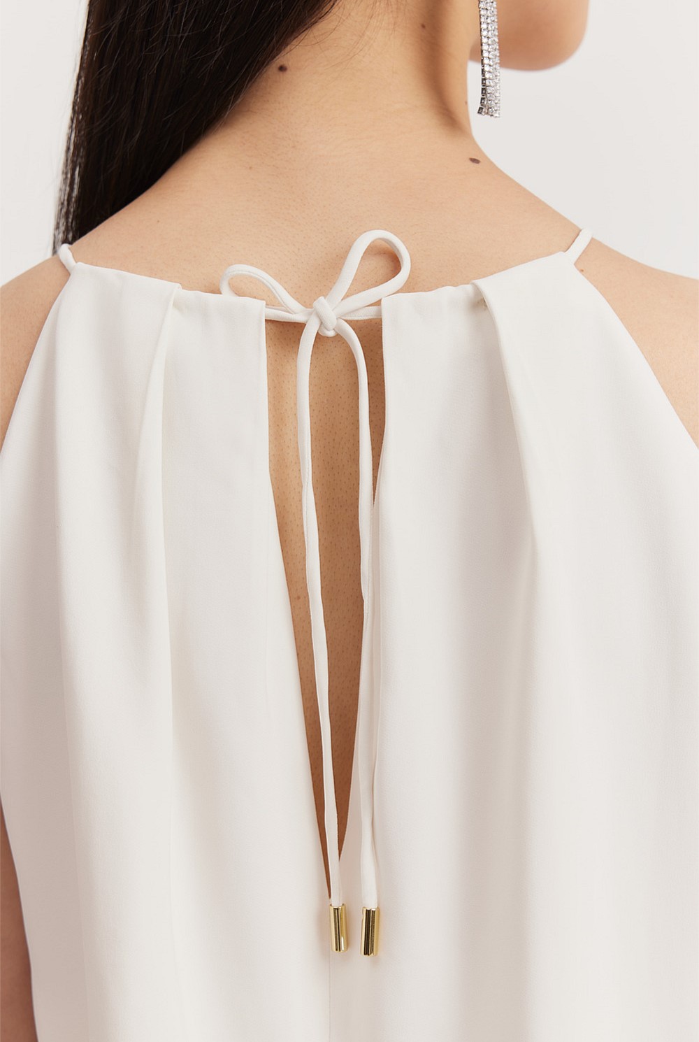 Tuck Detail Halter Top
