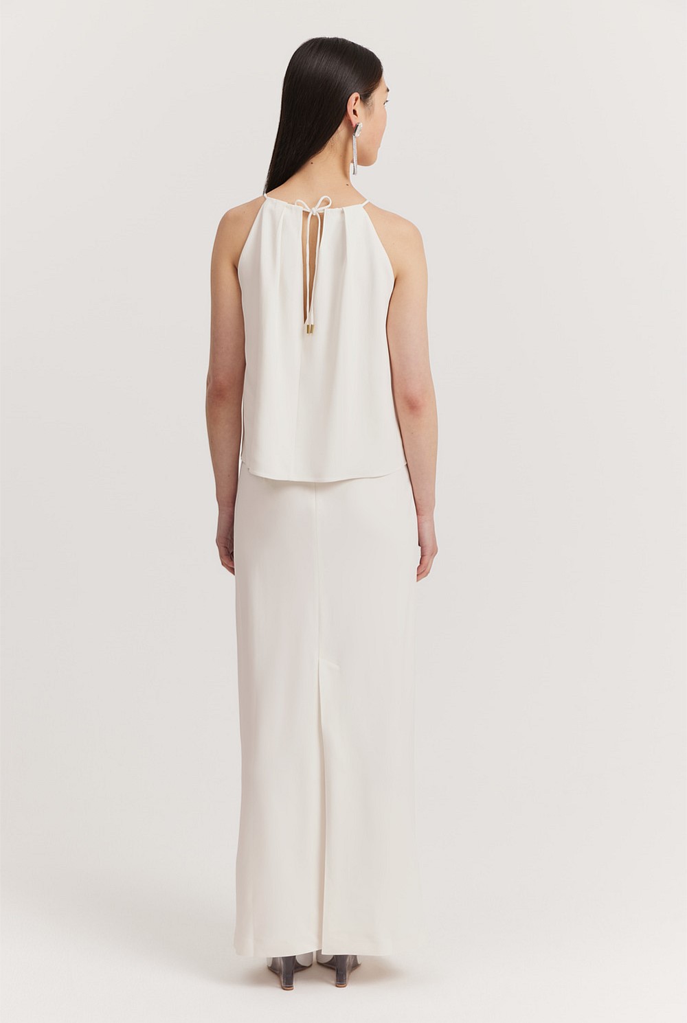 Tuck Detail Halter Top